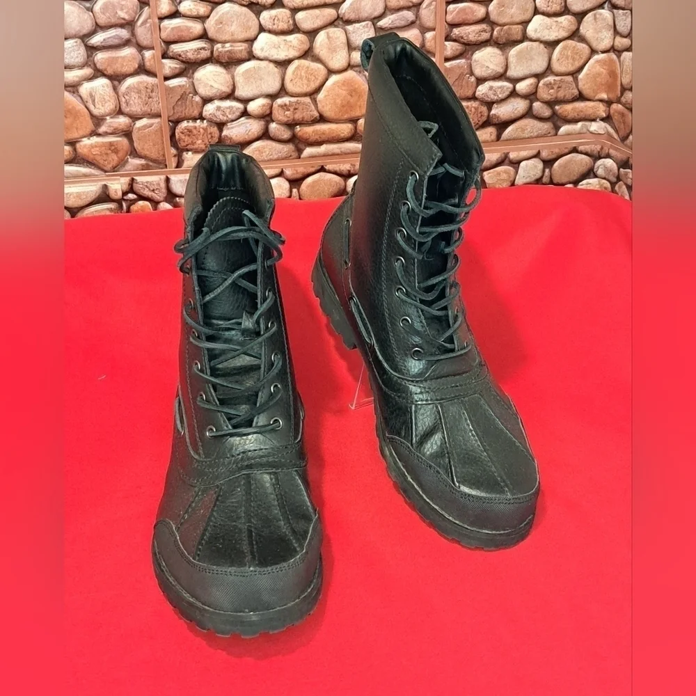 POLO Ralph Lauren Black Leather Ankle Boots